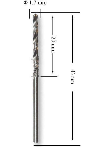 1,7 mm Taşlanmış Metal Matkap Ucu Hss Dın 338 fiyatları