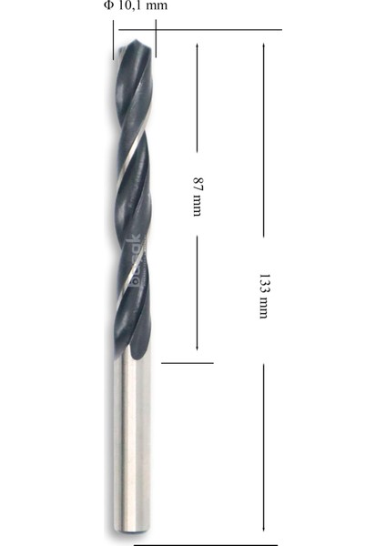 10,1 mm Haddeli Metal Matkap Ucu Hss Dın 338