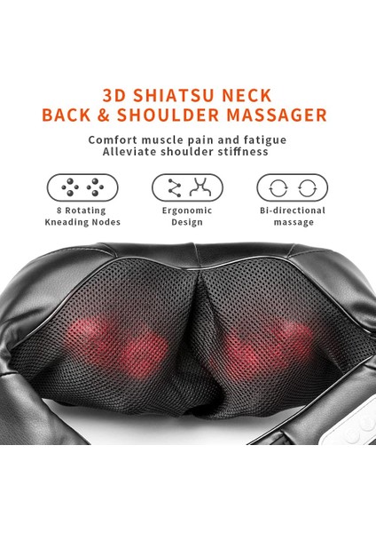 Shiatsu Isıtıcılı Boyun & Sırt Masajı