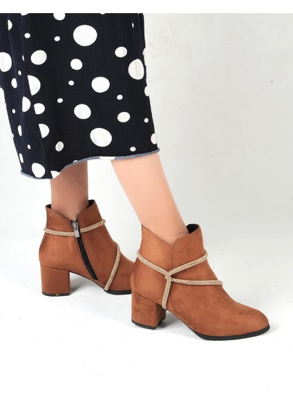 22-B17 Süet Ayışığı 5 cm Topuklu Kadın Bot modelleri