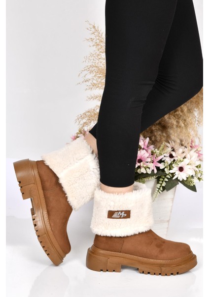 Mp 222-2745 Termal Kürklü Kadın Düz Bot Ayakkabı fiyatları