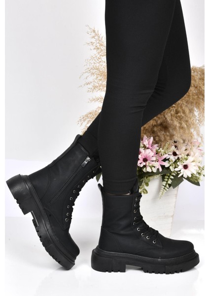 Mp 222-2770 Siyah Fermuarlı Kadın Düz Bot Ayakkabı fiyatları