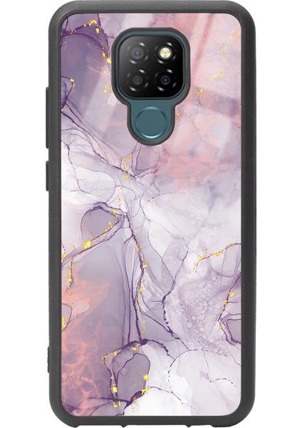 General Mobile Gm 20 Fuşya Mermer Tasarımlı Glossy Telefon Kılıfı