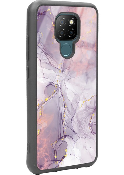 General Mobile Gm 20 Fuşya Mermer Tasarımlı Glossy Telefon Kılıfı fiyatları