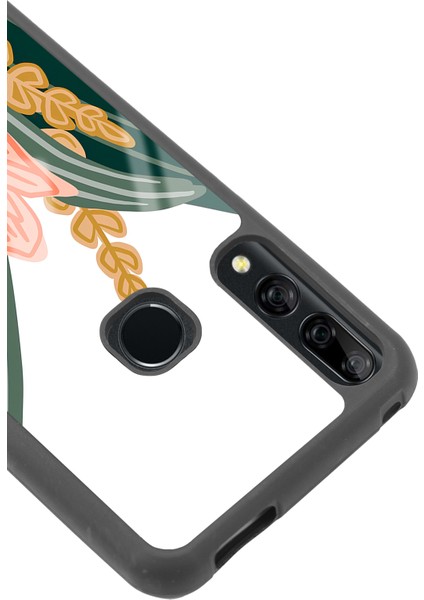 Huawei Y9 Prime Beyaz Karanfil Tasarımlı Glossy Telefon Kılıfı modelleri