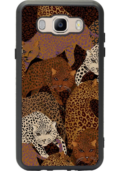 Samsung Galaxy J7 (2016) Leoparlar Tasarımlı Glossy Telefon Kılıfı