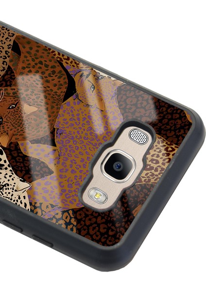 Samsung Galaxy J7 (2016) Leoparlar Tasarımlı Glossy Telefon Kılıfı