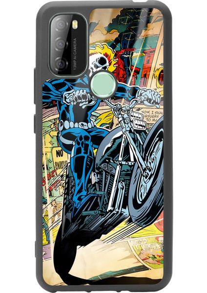 P13 Blue Max 128 Hayalet Sürücü Tasarımlı Glossy Telefon Kılıfı