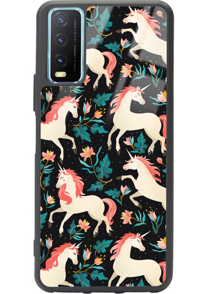 Vivo Y20 Unicorn Desenli Tasarımlı Glossy Telefon Kılıfı