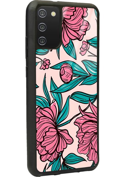 Samsung Galaxy A-02S Fuşya Çiçekli Tasarımlı Glossy Telefon Kılıfı fiyatları