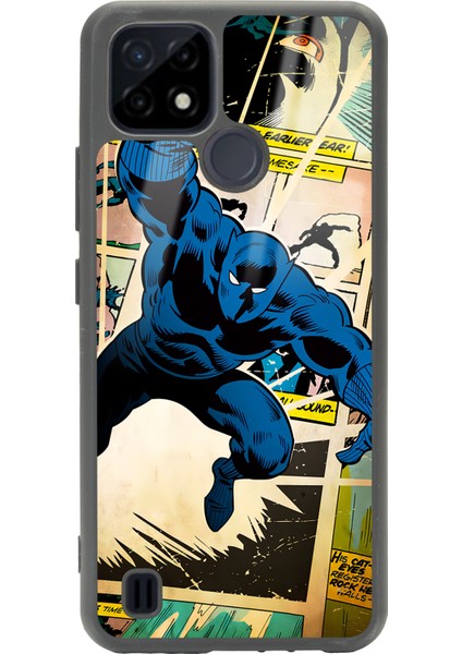 Oppo Realme C21 Black Panther Kara Panter Tasarımlı Glossy Telefon Kılıfı