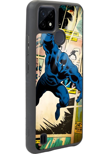 Oppo Realme C21 Black Panther Kara Panter Tasarımlı Glossy Telefon Kılıfı fiyatları