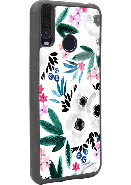 General Mobile Gm 10 Beyaz Çiçek Tasarımlı Glossy Telefon Kılıfı fiyatları