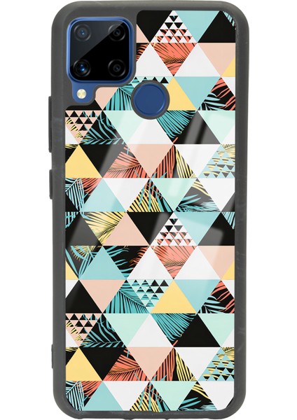 Oppo Realme C15 Retro Duvar Kağıdı Tasarımlı Glossy Telefon Kılıfı