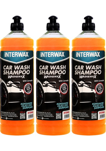 Interwax Cilalı Oto Şampuanı 1 L - 3 Adet