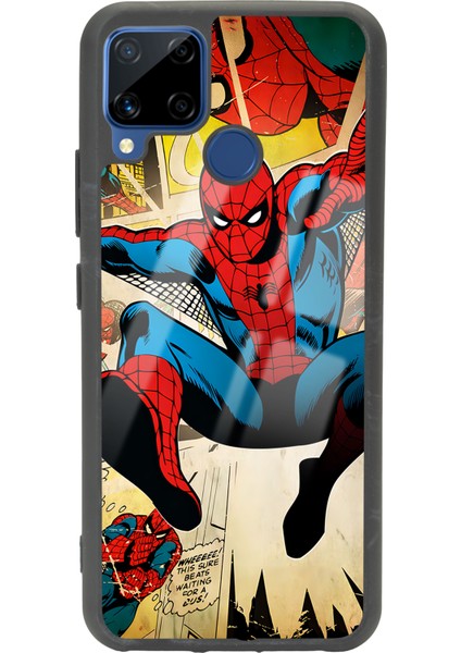 Oppo Realme C15 Spider-Man Örümcek Adam Tasarımlı Glossy Telefon Kılıfı