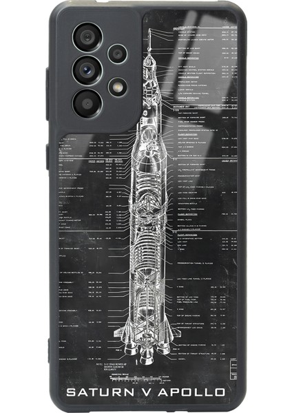 Samsung Galaxy A73 Apollo Plan Tasarımlı Glossy Telefon Kılıfı