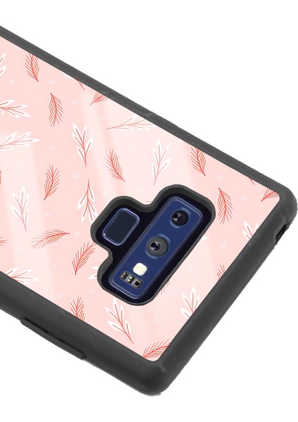 Samsung Galaxy Note 9 Pudra Yapraklı Tasarımlı Glossy Telefon Kılıfı