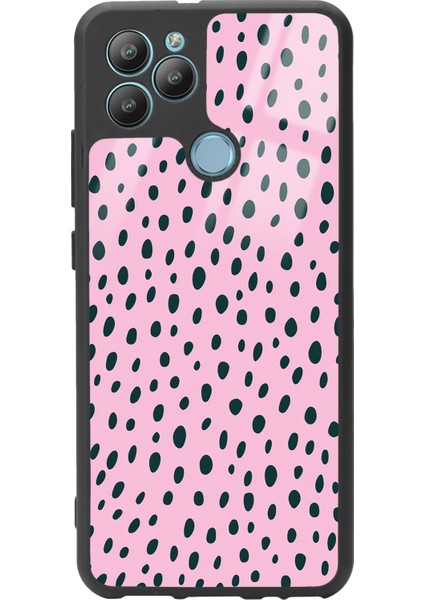 General Mobile Gm 22 Plus Pembe Benek Tasarımlı Glossy Telefon Kılıfı