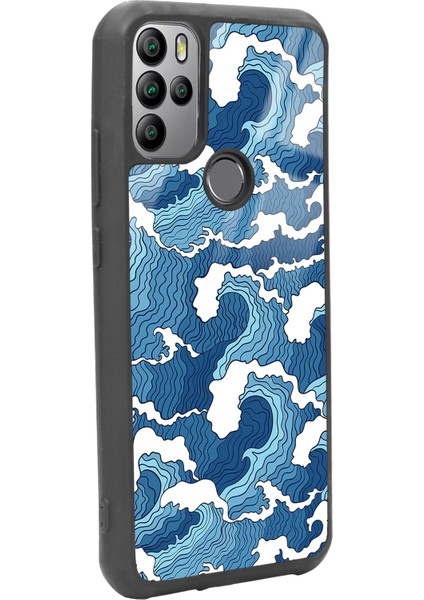 General Mobile Gm 21 Pro Mavi Dalga Tasarımlı Glossy Telefon Kılıfı fiyatları