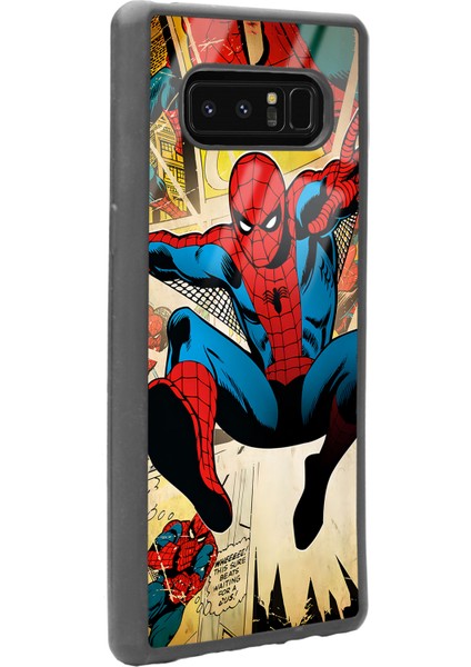 Samsung Galaxy Note 8 Spider-Man Örümcek Adam Tasarımlı Glossy Telefon Kılıfı