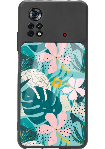 Poco X4 Pro Yaprak Sanatı Tasarımlı Glossy Telefon Kılıfı