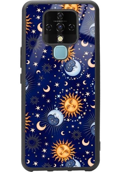 Tecno Camon 16 Ay Güneş Pijama Tasarımlı Glossy Telefon Kılıfı