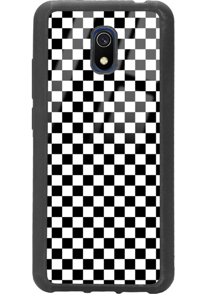 Xiaomi Redmi 8A Damalı Tasarımlı Glossy Telefon Kılıfı