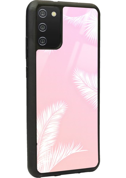 Samsung Galaxy A-02S Beyaz Palmiye Tasarımlı Glossy Telefon Kılıfı fiyatları