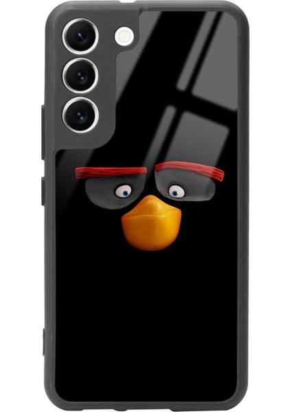 Samsung Galaxy S22 Black Angry Birds Tasarımlı Glossy Telefon Kılıfı