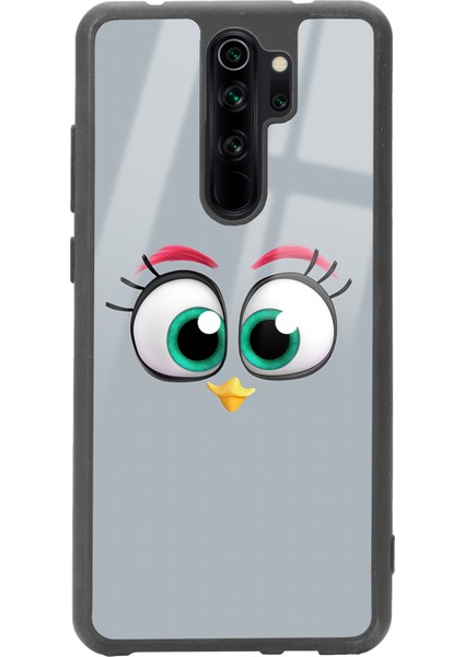 Xiaomi Redmi Note 8 Pro Grey Angry Birds Tasarımlı Glossy Telefon Kılıfı