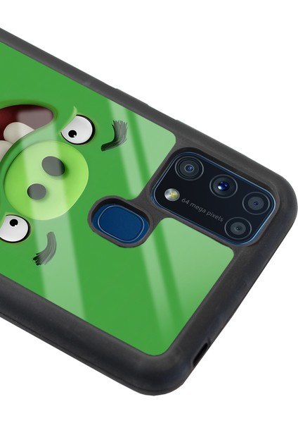 Samsung Galaxy M-31 Green Angry Birds Tasarımlı Glossy Telefon Kılıfı modelleri