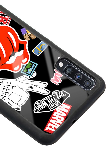 Samsung Galaxy A70 Sticker Tasarımlı Glossy Telefon Kılıfı modelleri