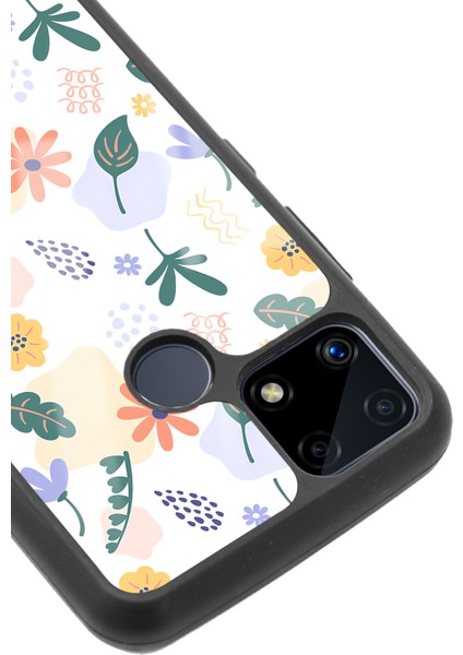 Oppo Realme C25 Minik Çiçekler Tasarımlı Glossy Telefon Kılıfı modelleri