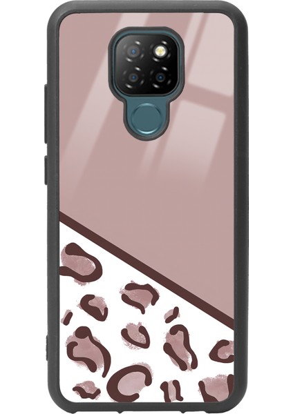 General Mobile Gm 20 Kahve Leopar Tasarımlı Glossy Telefon Kılıfı