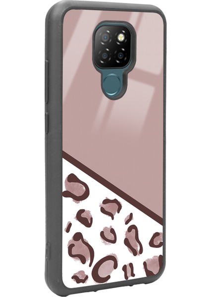 General Mobile Gm 20 Kahve Leopar Tasarımlı Glossy Telefon Kılıfı