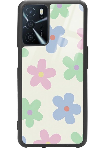 Oppo A-16 Nude Çiçek Tasarımlı Glossy Telefon Kılıfı