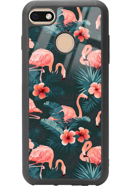General Mobile Gm 8 Go Flamingo Leaf Tasarımlı Glossy Telefon Kılıfı