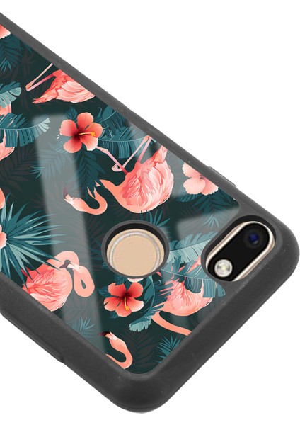 General Mobile Gm 8 Go Flamingo Leaf Tasarımlı Glossy Telefon Kılıfı modelleri