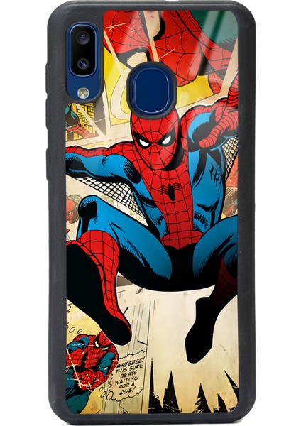 Samsung Galaxy A20 Spider-Man Örümcek Adam Tasarımlı Glossy Telefon Kılıfı