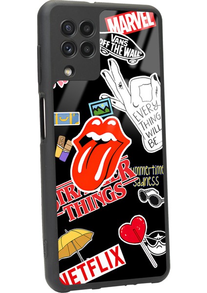Samsung Galaxy A-22 Sticker Tasarımlı Glossy Telefon Kılıfı fiyatları