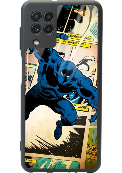 Samsung Galaxy A-22 Black Panther Kara Panter Tasarımlı Glossy Telefon Kılıfı