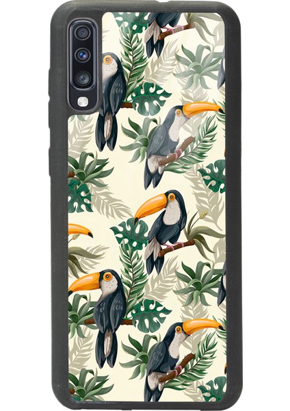 Samsung Galaxy A70 Tukan Kuşu Tasarımlı Glossy Telefon Kılıfı