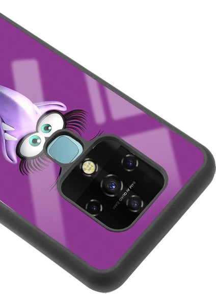 Tecno Camon 16 Purple Angry Birds Tasarımlı Glossy Telefon Kılıfı