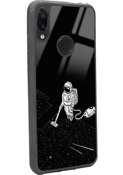 Xiaomi Redmi Note 7 Astronot Tatiana Tasarımlı Glossy Telefon Kılıfı