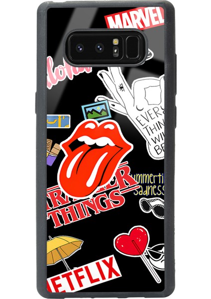 Samsung Galaxy Note 8 Sticker Tasarımlı Glossy Telefon Kılıfı