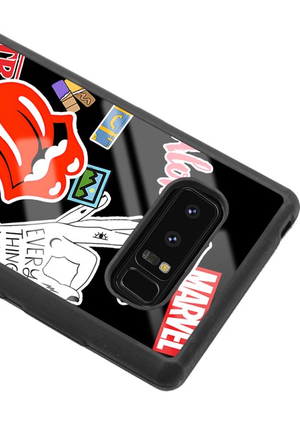 Samsung Galaxy Note 8 Sticker Tasarımlı Glossy Telefon Kılıfı modelleri