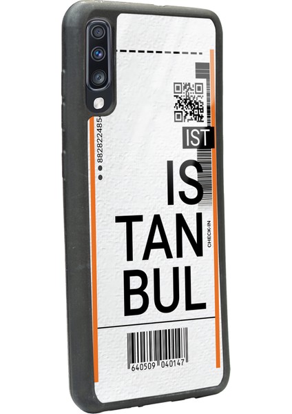 Samsung Galaxy A70 Bilet Tasarımlı Tasarımlı Glossy Telefon Kılıfı fiyatları