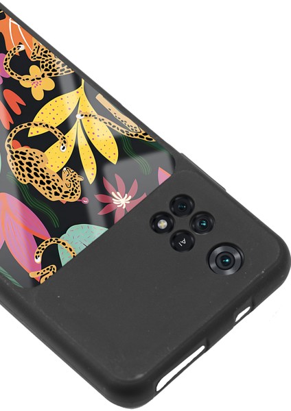 Poco M4 Pro Çiçekli Kediler Tasarımlı Glossy Telefon Kılıfı modelleri