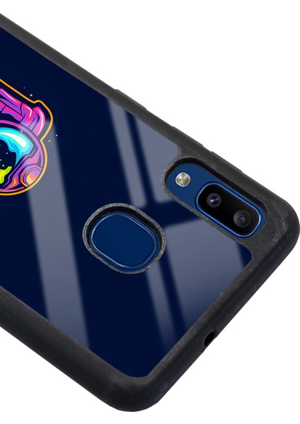 Samsung Galaxy A30 Neon Astronot Tasarımlı Glossy Telefon Kılıfı modelleri